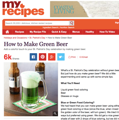 Green beer